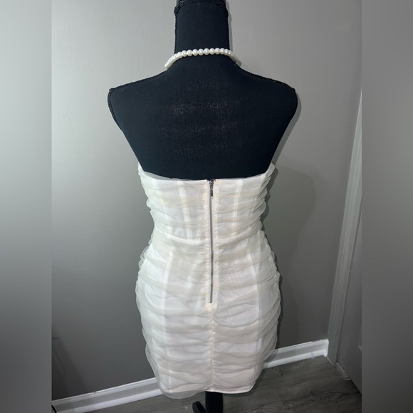 White Fox Boutique For The Night Mini Dress Ivory size large - Picture 3 of 5
